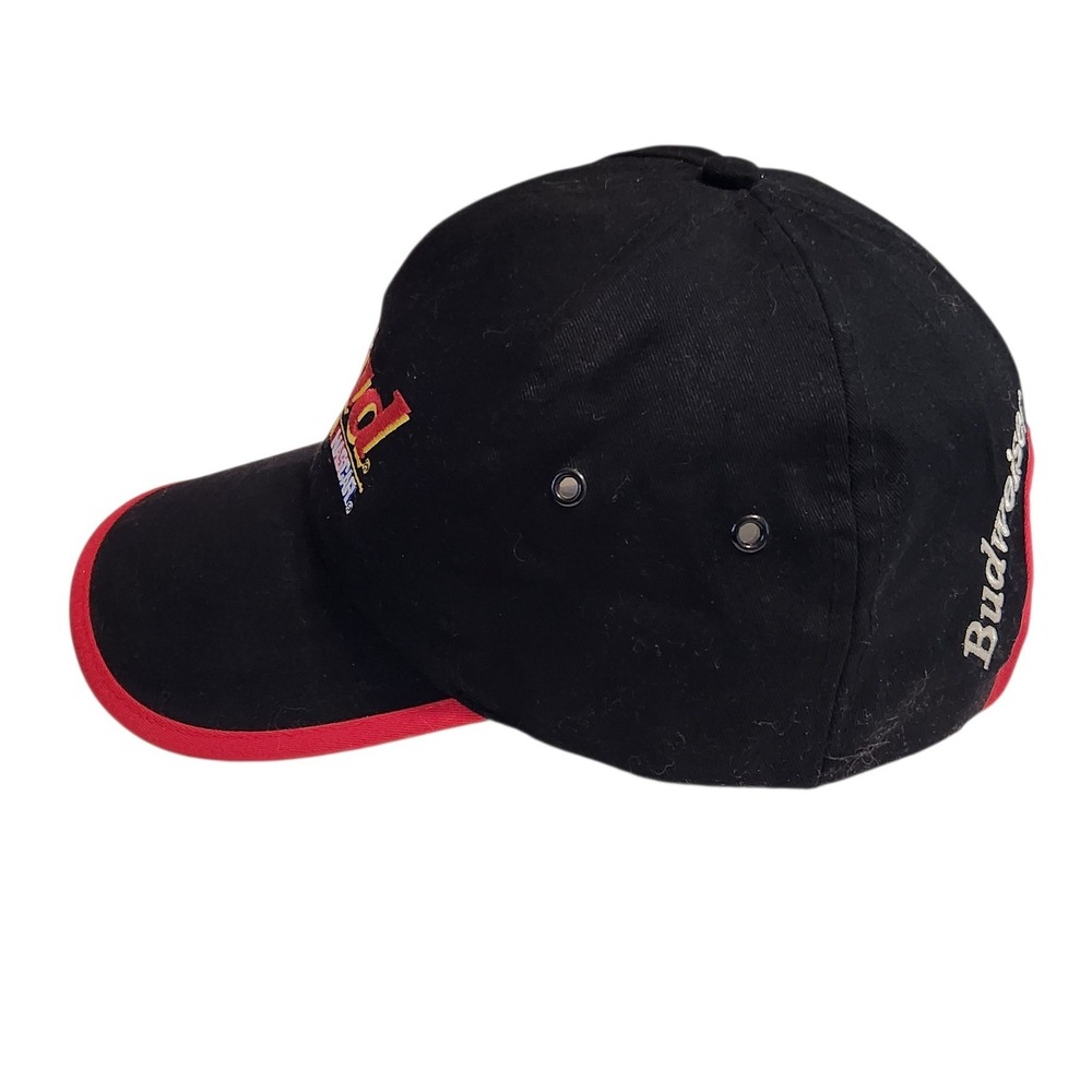 Budweiser NASCAR Racing‎ Black Red Embroidered Logo Baseball Cap Men - Picture 2 of 5